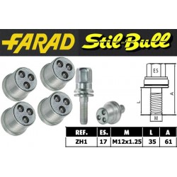 Farad Stil Bull Bulloni antifurto con 2 chiavi cod ZH1