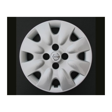 Copricerchio coppa ruota logo cromato Nissan Micra 2003-2014 diametro 14
