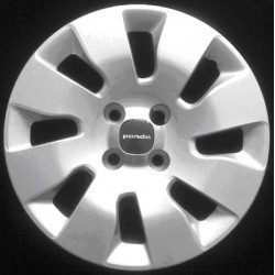 Copricerchio coppa ruota logo rosso Fiat Panda 2012 diametro 14