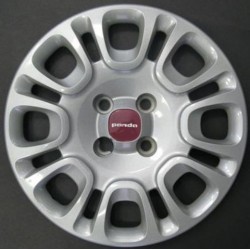 Copricerchio coppa ruota logo rosso Fiat Panda 2012 diametro 14