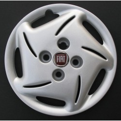 Kit 4 copricerchi coppa ruota logo rosso Fiat Seicento Brush diametro 13