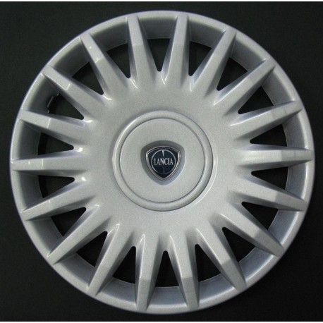 Kit 4 copricerchi coppa ruota new logo Lancia Lybra Musa Ypsilon diametro 15
