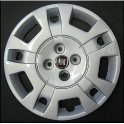 Kit 4 copricerchi coppa ruota logo rosso Fiat Idea diametro 15