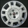 Kit 4 copricerchi coppa ruota logo rosso Fiat Idea diametro 15