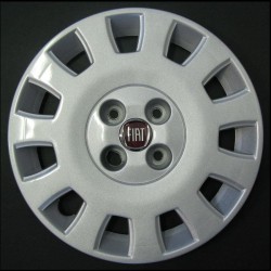 Kit 4 copricerchi coppa ruota logo rosso Fiat Idea diametro 14