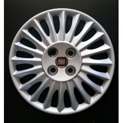 Kit 4 copricerchi coppa ruota logo rosso Fiat Grande Punto diametro 15