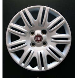 Kit 4 copricerchi coppa ruota logo rosso Fiat Doblo diametro 14