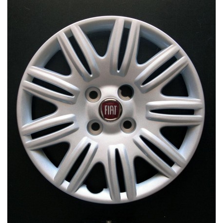 Kit 4 copricerchi coppa ruota logo rosso Fiat Doblo diametro 14
