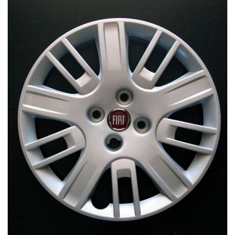 Kit 4 copricerchi coppa ruota logo rosso Fiat Doblo diametro 15