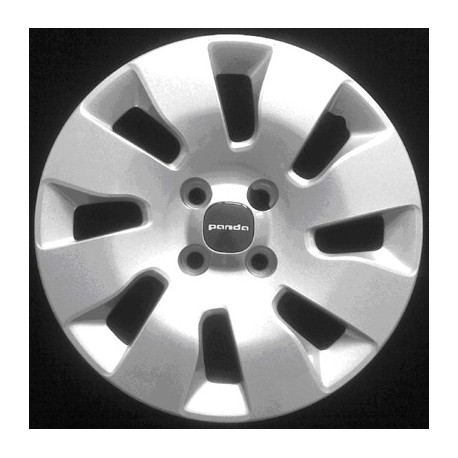 Kit 4 copricerchi coppa ruota logo rosso Fiat Panda 2012 diametro 14