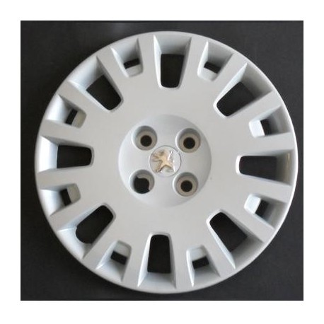 Kit 4 copricerchi coppa ruota logo cromato Peugeot Bipper diametro 15