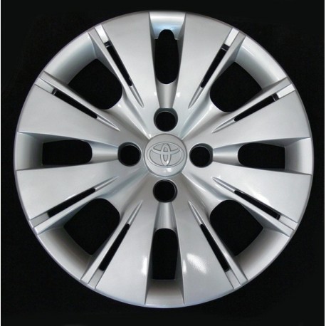 Kit 4 copricerchi coppa ruota logo cromato Toyota Yaris diametro 15