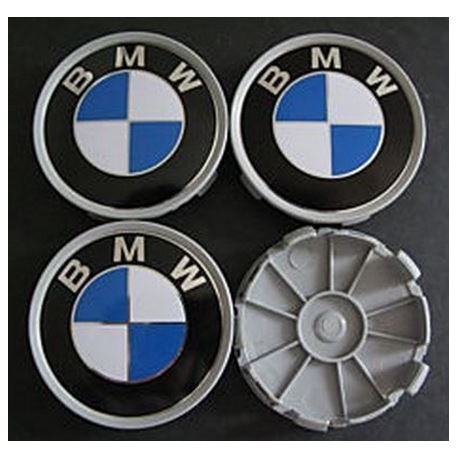 Kit completo 4x coprimozzo per cerchi in lega logo Bmw 68 mm ad incastro