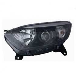 Faro proiettore H1 + H1 con motorino parabola nera guida - sx