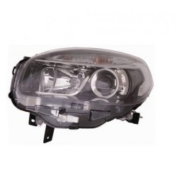 Faro proiettore H7 + H7 con motorino parabola nera guida - sx