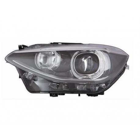 Faro proiettore Xenon D1S con motorino a led parabola nera guida - sx