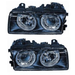 Kit Faro proiettore H7-H7 parabola nera tecn. Celis dx + sx