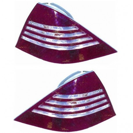 Kit Fanale posteriore bianco rosso a led dx + sx