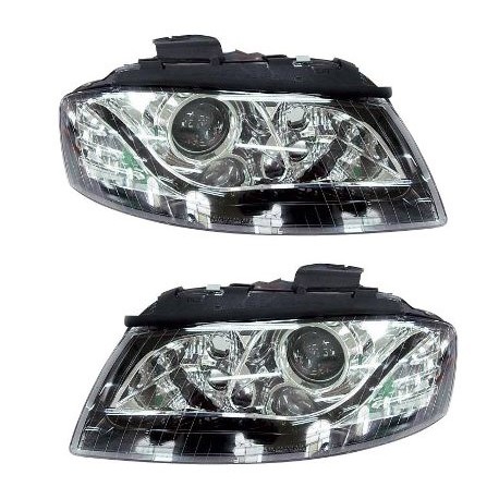 Kit Faro proiettore H7-H7 con lenticolare con luce di posizione a led dx + sx