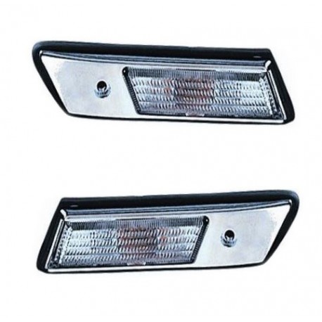 Kit Fanale freccia laterale bianco con cornice cromata dx + sx