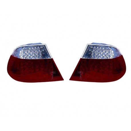 Kit Fanale posteriore bianco rosso a led dx + sx
