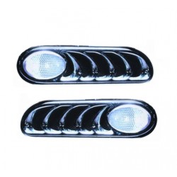 Kit Fanale freccia laterale bianco con griglia cromata dx + sx
