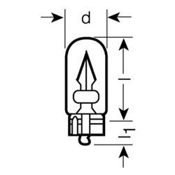 Osram Lampadina W5W tutta in vetro per mezzi pesanti