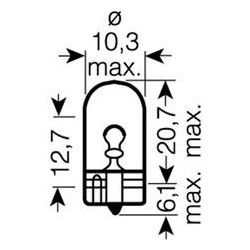 Osram minixen standard W2.1x9.5d
