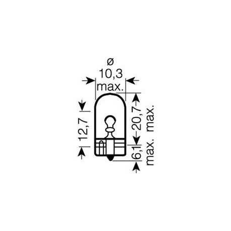 Osram minixen standard W2.1x9.5d