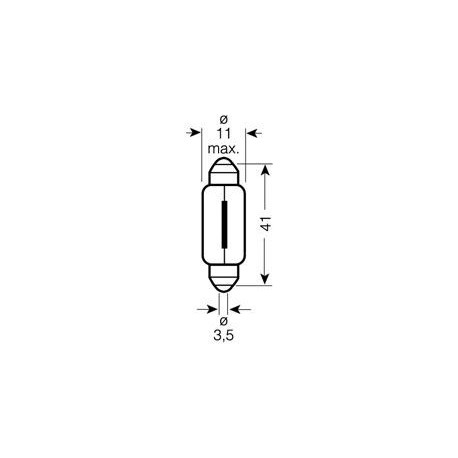 Osram Lampadina 10W con zoccolo per auto