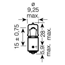 Osram Lampadina H6W con attacco in metallo