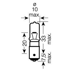Osram Lampadina H21W con attacco in metallo