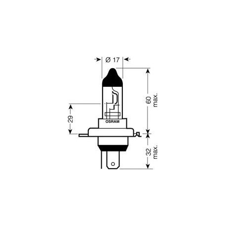 Osram Truckstar pro Lampadina H4 24V