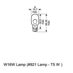 Osram Original Lampadina ausiliaria W16W