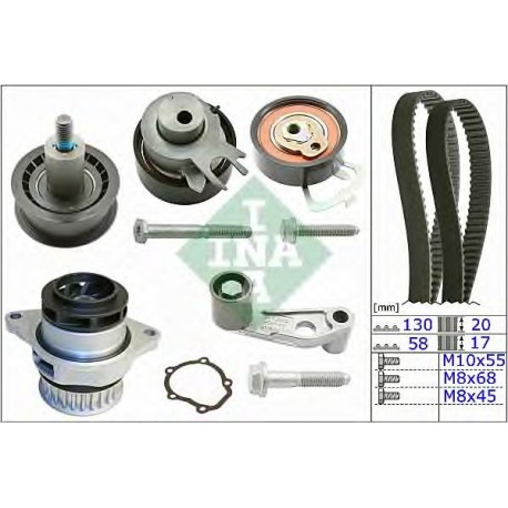 Kit distribuzione con pompa acqua