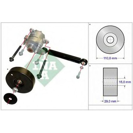 Kit riparazione braccio tenditore cinghia Poly-V