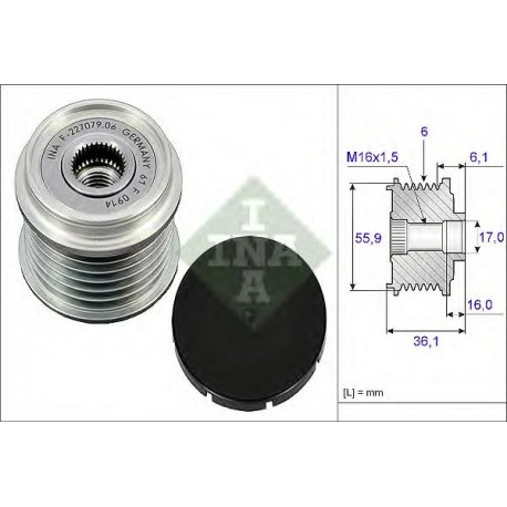Puleggia alternatore