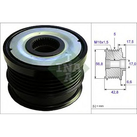 Puleggia alternatore