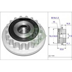 Puleggia alternatore