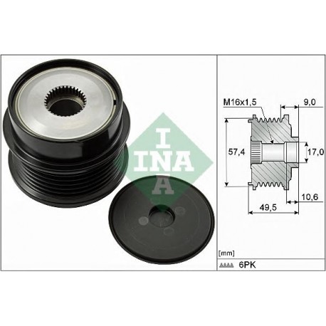 Puleggia alternatore