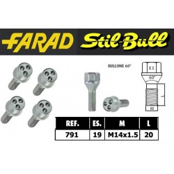 Farad Stil Bull Bulloni antifurto con 2 chiavi cod 791