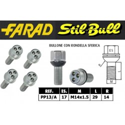 Farad Stil Bull Bulloni antifurto con 2 chiavi cod PP13/A